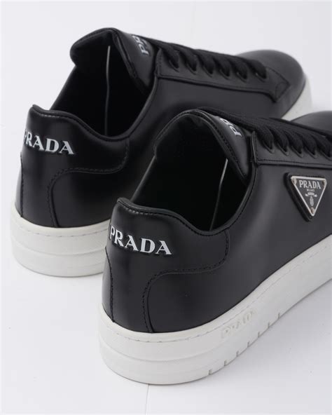 prada black and white sneaker|black and silver Prada sneakers.